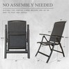 YUHAO 2PCS Adjustable High Backrest Double-Layered Textilene Fabric,Folding Patio Chairs for Camping Porch Balcony,Dark Brown - 4 of 4