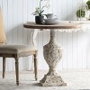 GDFStudio Rosher French Country 30" Lightweight Concrete and Wood Round Dining Table - 3 of 4