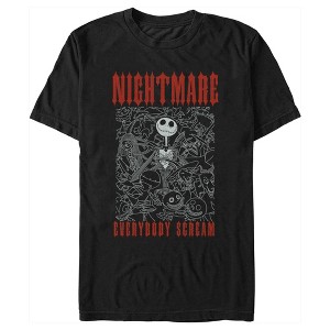 Men's The Nightmare Before Christmas Nightmare Everybody Scream T-Shirt - 1 of 4