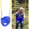 Hotraffy High Back Full Bucket Toddler Swing Seat with Yellow Coated Chains Fully Assembled Baby Swing Set Accessories(blue) - 2 of 4