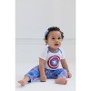 Marvel Avengers Hulk Captain America Spider-Man Baby Bodysuit Pants and Hat 3 Piece Outfit Set Newborn to Infant - 2 of 4