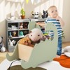 Costway 2 in 1 Baby Push Walker w/ Pine Wood Handle Large Storage Box 4 Universal Wheels - image 4 of 4