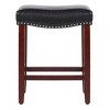 WestinTrends 24" Upholstered Saddle Seat Counter Stool - 3 of 4
