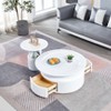 NicBex Modern Round Coffee Table Set of 2 with Storage Drawer for Living Room and Bedroom - 2 of 4