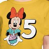 Girls' - Disney - Minnie Birthday 5 Short Sleeve Graphic T-Shirt - 2 of 4
