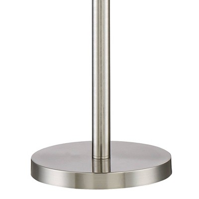 Sleek Brushed Nickel Multi-Head Torchiere Floor Lamp with Alabaster Shades