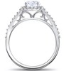Pompeii3 1 7/8 ct Halo Vintage Diamond Eco Friendly Lab Created Engagement Ring 14k Gold - 2 of 4