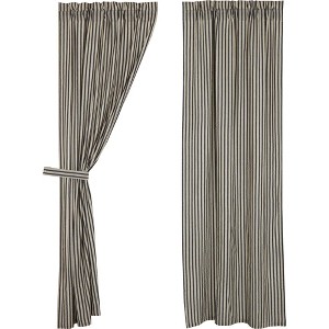 Ashmont Ticking Stripe Panel Set of 2 84x40 - 1 of 4