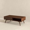 Solid Wood Mid-Century Modern Coffee Table for Living Room, Small Spaces, or Multi-Use as Stool, End Table, or Nightstand - 3 of 4