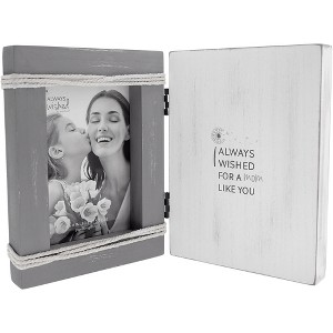 Pavilion Gift Company - Mom Like You - 5.5" x 7.5" Hinged Sentiment Frame (Holds 4" x 6" Photo) - Single Image Frames - 1 of 4