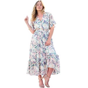 Roaman's Tiered Ruffle Dress - 1 of 2