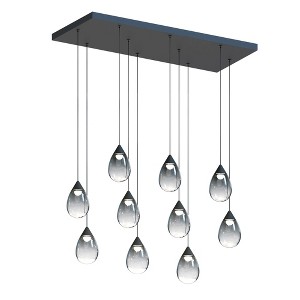 ET2 Lighting Dewdrop 10 - Light Island Pendant Light in  Black - 1 of 3