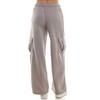Derek Heart Womens High Rise Fleece Pants with Cargo Pockets - 3 of 4