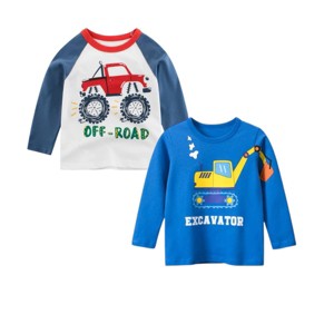 Kids 2 Pack Trucks Long Sleeve Tees - 1 of 2