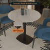 Leisuremod Vail Round Top Dining Table with MDF Top and Black Square Steel Base for Kitchen, Dining, and Pub - 4 of 4