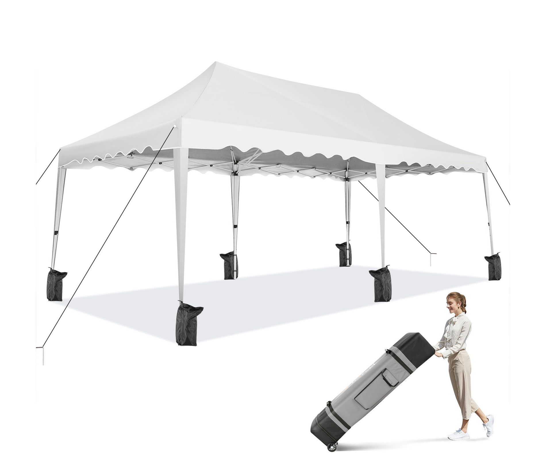 10x20 Pop Up Canopy Outdoor Easy Setup Party Tent