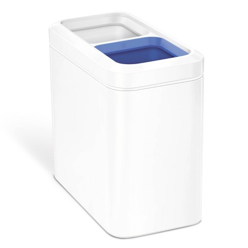 simplehuman Code V 4.7-Gallons Blue Outdoor Plastic Recycling