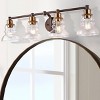 Light Manhattan Vintage Metal/Glass Industrial Rustic LED Vanity - JONATHAN Y - 3 of 4