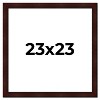 PosterPalooza | Square Distressed Brown Picture Frame - UV Acrylic, Foam Board Backing, Hanging Hardware - 2 of 4