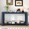 Minimalist Console Table with Bottom Shelf and Four Legs, Sleek Modern Design - 2 of 4