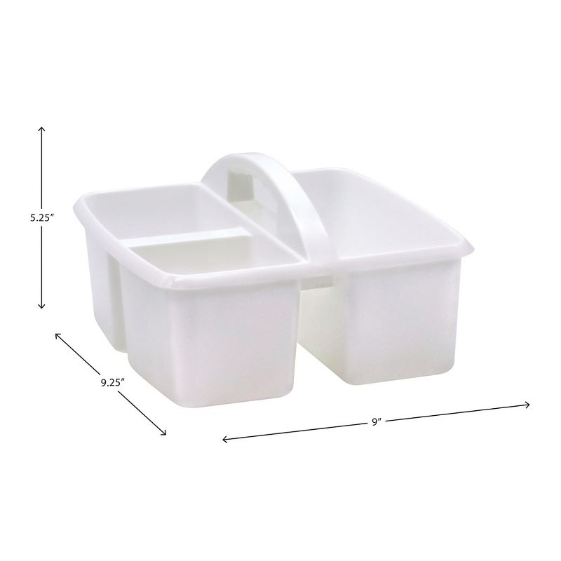 Teacher Created Resources® White Plastic Storage Caddy, Pack of 6, 5 of 7