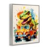 Stupell Industries Riding In Back Dino Car Framed Giclee Art - 2 of 4