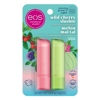 eos Lip Balm Sticks - Wild Cherry Slushie + Melon Mai Tai - 2pk