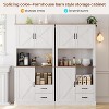 Whizmax Modern Kitchen Pantry Cabinet with Microwave Stand, Tall Storage Hutch with Drawers & Adjustable Shelves for Dining Room, Living Room - 4 of 4