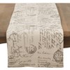 Saro Lifestyle Old Fashioned Vintage Script Print Design Everyday Table Runner - image 2 of 4