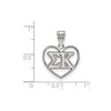 Black Bow Jewelry Sterling Silver Sigma Kappa Greek Life Pendant - 2 of 3