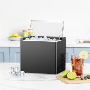 Teendow Countertop Ice Maker, 26lbs/24H, 9 Bullet Cubes in 6 Mins, Ice Maker Machinewith 2 Ice Sizes, Basket & Scoop, for Home, Kitchen ,Quiet - 1 of 1