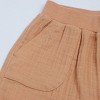 Baby Boys' Rust Striped Pocket T-Shirt & Shorts Set - Cloud Island™ Brown - 3 of 4