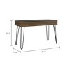 NicBex Industrial Writing Desk with Hairpin Metal Legs Glass Top & One Spacious Drawer for Home Office/Study - 4 of 4