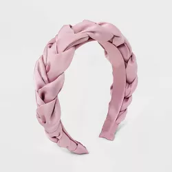 Girls' Matte Satin Braided Headband - art class™ Pink