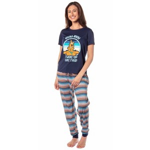 Scooby-Doo Womens' Ruh Roh I Woke Up Like This Jogger Sleep Pajama Set Multicolored - 1 of 4