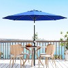 Jojoka 9Ft Patio Umbrella,8 Sturdy Ribs Outdoor Table Umbrella with Crank Lift & Push Button Tilt - 2 of 4