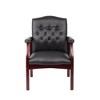 Vynxaria Leather Reception Guest Chairs for Meeting Waiting Room Conference Office Guest Chairs,Black - 4 of 4
