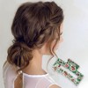 Unique Bargains Christmas Hair Clips Elk for Christmas 3.35"x1.77"x1.57" Red Green 1 Pc - 2 of 4