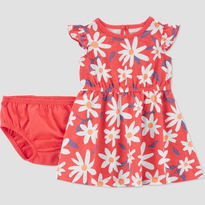 Carter's Just One You® Baby Girls' Floral Dress - Coral 3M