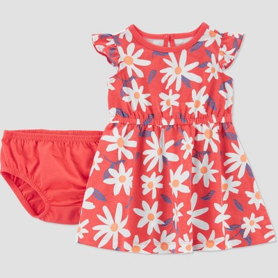 Image of Baby Girls' Floral Dress - Just One You® made by carter's Coral