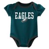 NFL Philadelphia Eagles Infant Girls' 3pk White Bodysuit - image 4 of 4