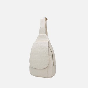 MKF Collection Cleisy M logo Embossed Vegan Leather Women’s Sling Bag by Mia K - 1 of 4