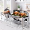 9QT Roll Top Chafing Dish Buffet Set, Food-Grade Stainless Steel Chafer for Catering & Events, Includes 1 Full & 2 Half Sized Pans - 2 of 4