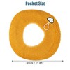 Unique Bargains Stretchable Thicker Toilet Seat Cover Pad Lid with Handle Bathroom Washable Reusable - 4 of 4