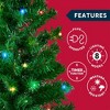 Joyfy Christmas Tree Decorations, 24"/2FT Mini Tabletop Artificial Xmas Tree with Multi-Color LED Lights, Christmas Decorations Indoor - 2 of 4