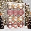12pc Glamorous and Cute Shiny Pink and Rose Gold Christmas Ornament Set, Glittered and Girly Feminine Holiday Baubles| OrnamentallyYou - 4 of 4