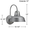 John Timberland Urban Barn Rustic Wall Light Sconce Galvanized Steel Hardwire 10" Fixture Curving Downlight for Hallway Kitchen - 4 of 4
