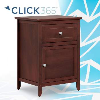 Alcott Side Table with Single Drawer and Storage Cabinet - ClickDecor