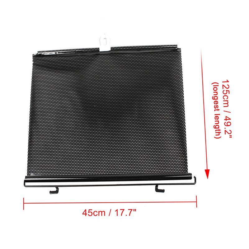 Unique Bargains Retractable Window Roller Protector Automotive Sunshades Black 1 Pc, 2 of 4