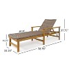 Hampton Acacia Chaise Lounge - Christopher Knight Home
 - 4 of 4